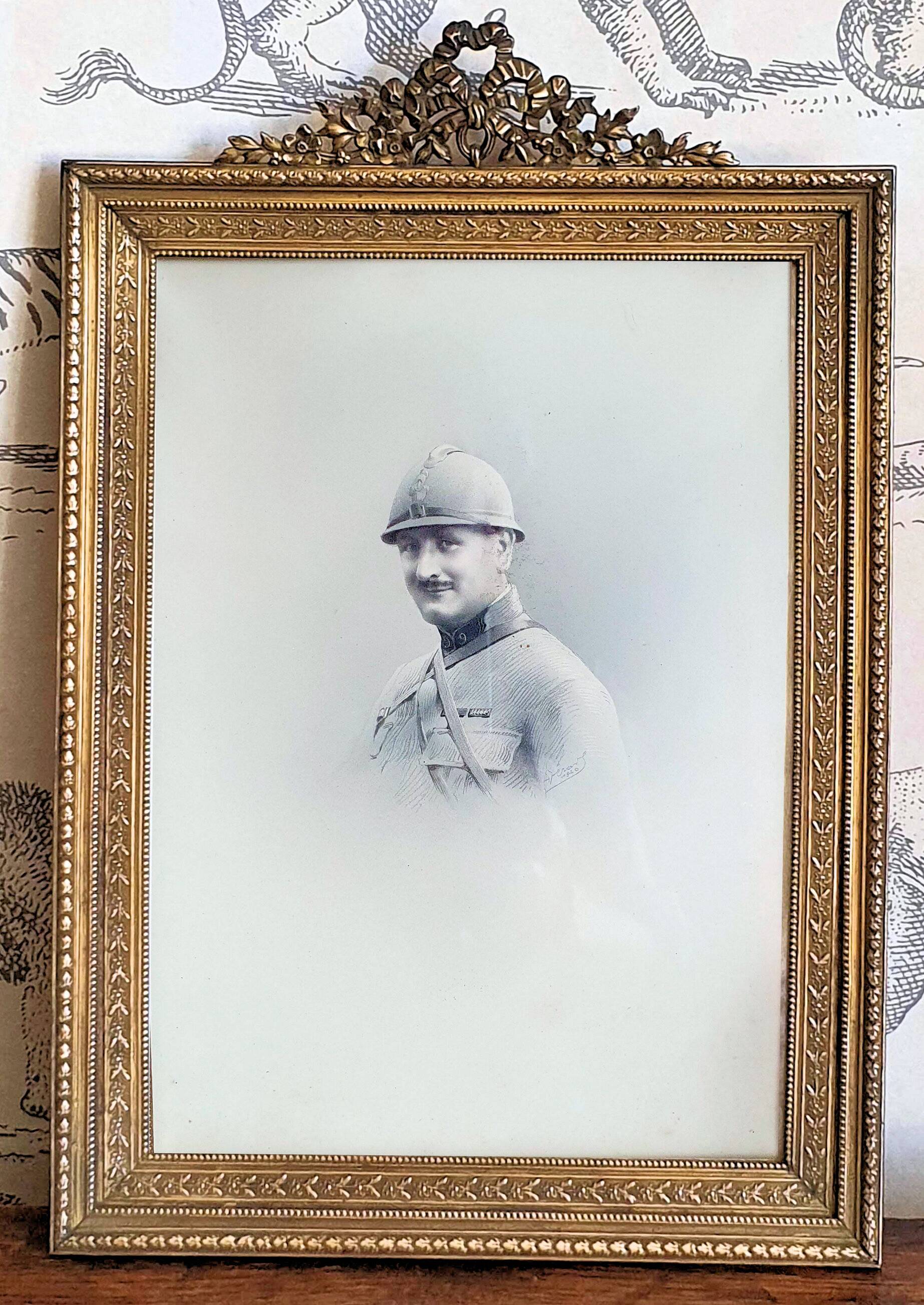 Cadre en laiton Napoléon III 30X21 cm