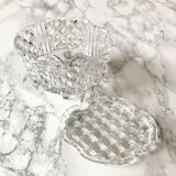 Vintage cut crystal candy box