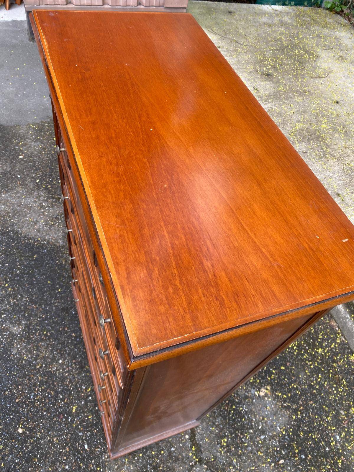 Semainier commode vintage 7 tiroirs coloniale en bois
