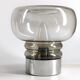 Pair of vintage 70s lamps in smoked glass – retro design lighting