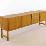 Mid-century brutalist oak sideboard