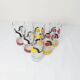 Set of 6 water glasses 1970 screen-printed