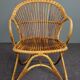 Fauteuil en rotin Design Hollandais, 1950