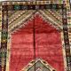 Vintage Red wool rug, Berber Antique Taznakht rug.