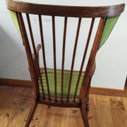 1900s Arts and Crafts style tapered wingback armchair