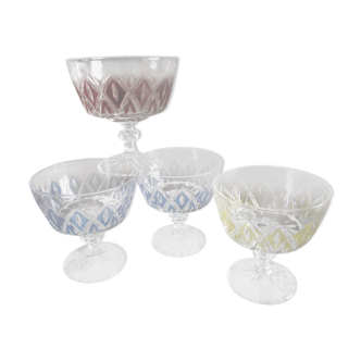 4 verres en cristal vmc reims