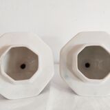 Pair of flowery Delft vases