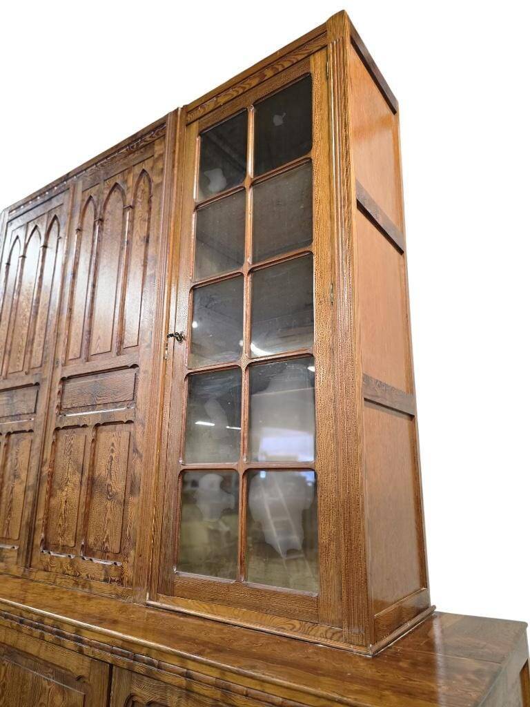 Vitrine industrielle vintage XL haute / armoire de laboratoire / armoire