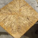 Straw chair with straw back