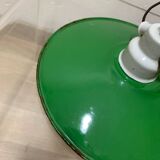 Farmhouse enameled pendant light