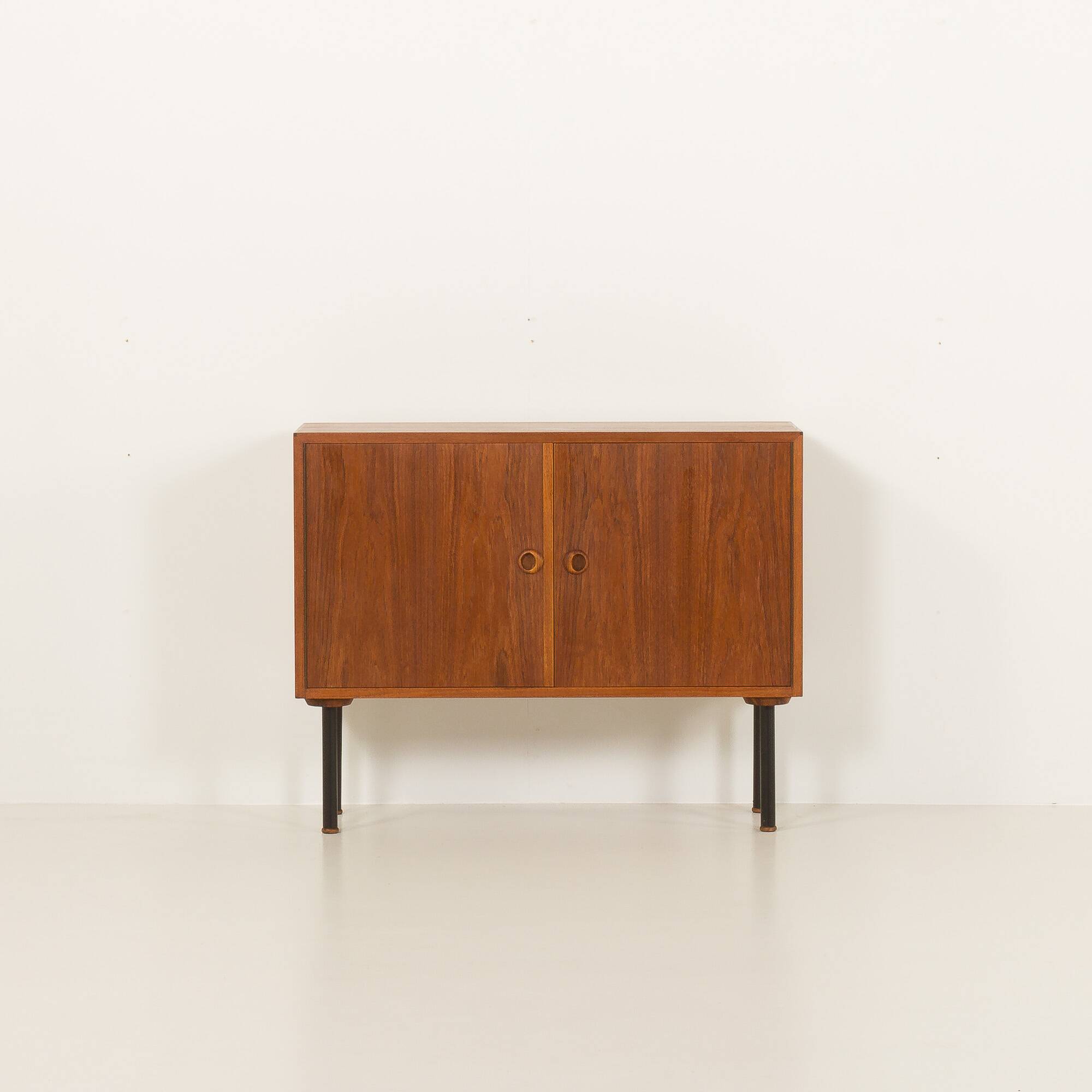 Danish mid century vinyl record cabinet in teak, 1970s