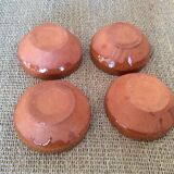 4 glazed terracotta bowls