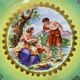 Assiette decorative porcelaine collection made in germany scene antique art déco