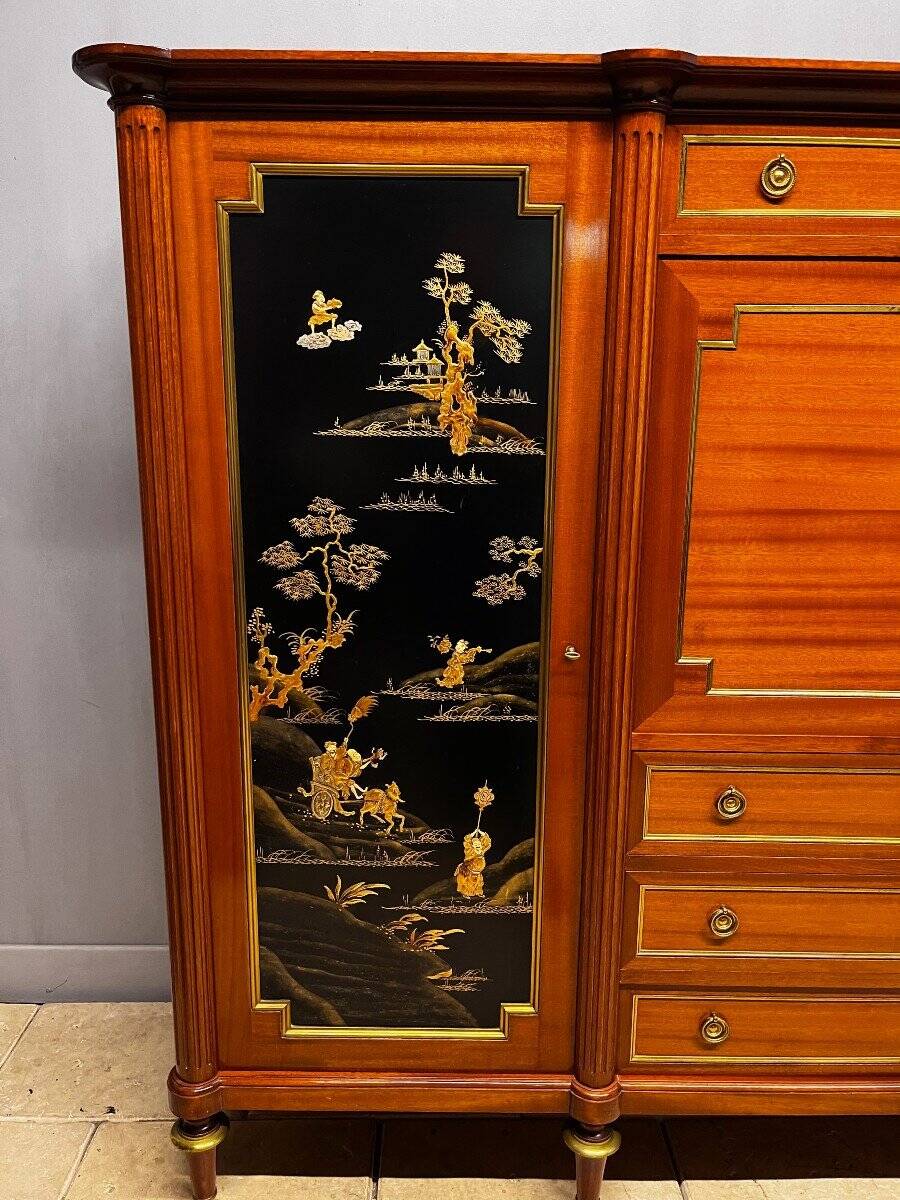 Mahogany sideboard from maison hirch paris bar bookcase