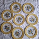 8 plates 21 cm Borghese porcelain Bernardaud Limoges