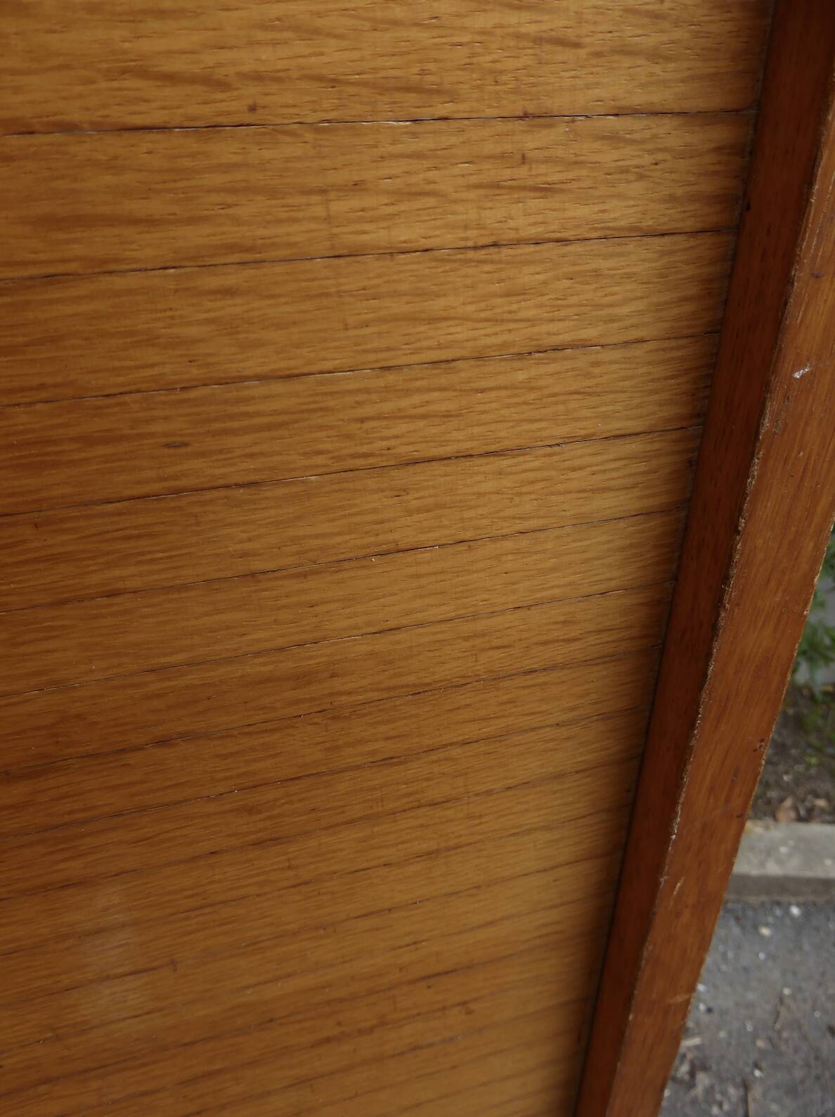 Vintage 1960s storage cabinet with curtains