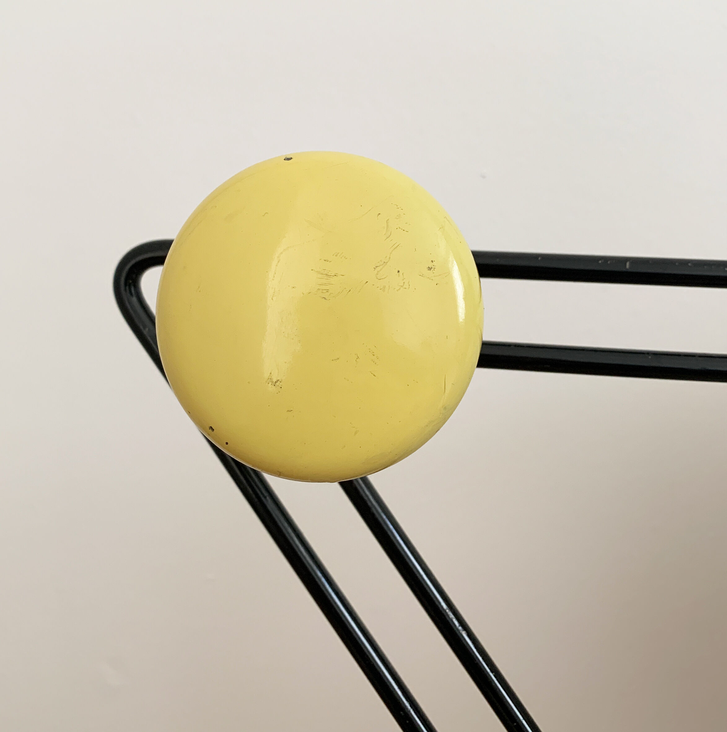 Mid-century metal wall-mounted coat rack