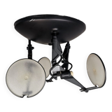 Industrial style Black 3 spot floodlight flush mount ceiling lamp