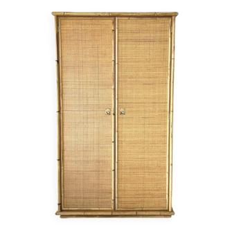 Armoire en Rotin de Dal Vera 1970