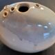 Celadon ceramic soliflore vase signed