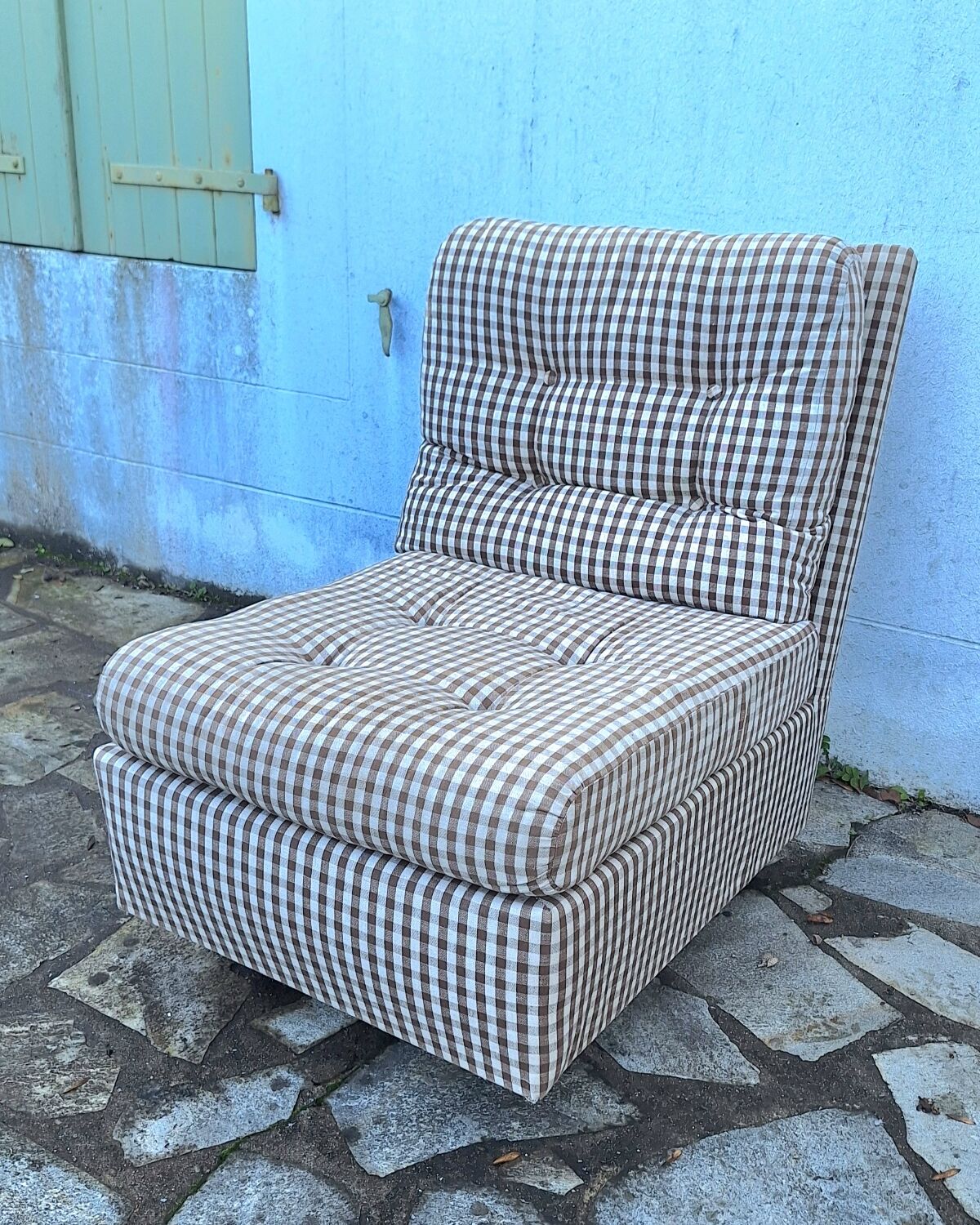 Vintage fabric armchair