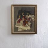 Vintage realism still life oil painting by Pipino | Italy
