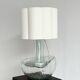 Large vintage table lamp with sculptural glass base