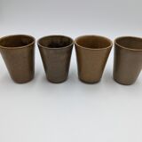 4 stoneware cups