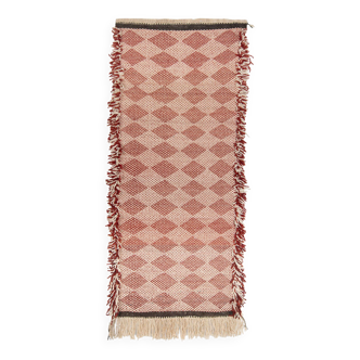 Kilim zanafi rouge/brun format couloir 160 x 75 cm