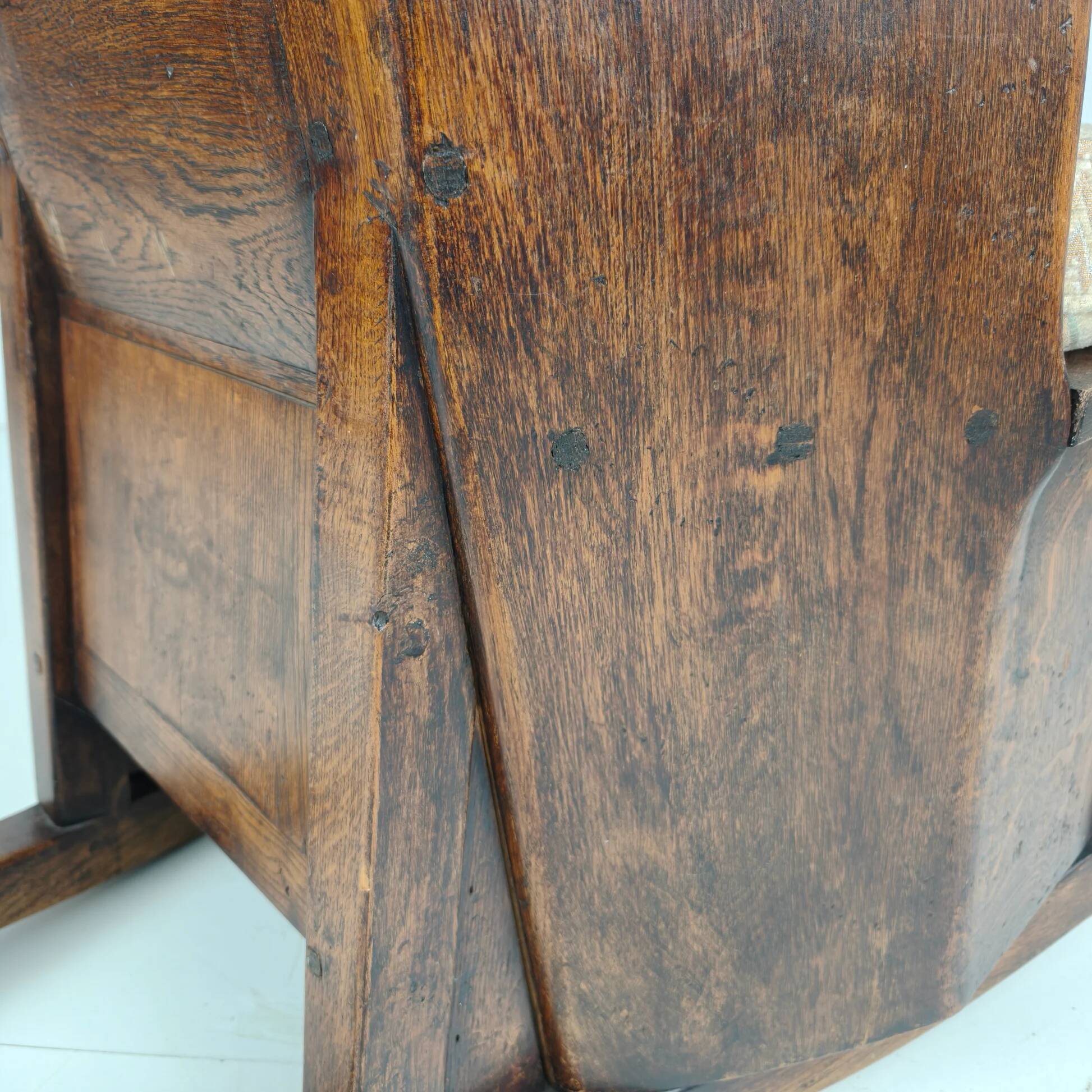 19th century English lambing chair – upholstered