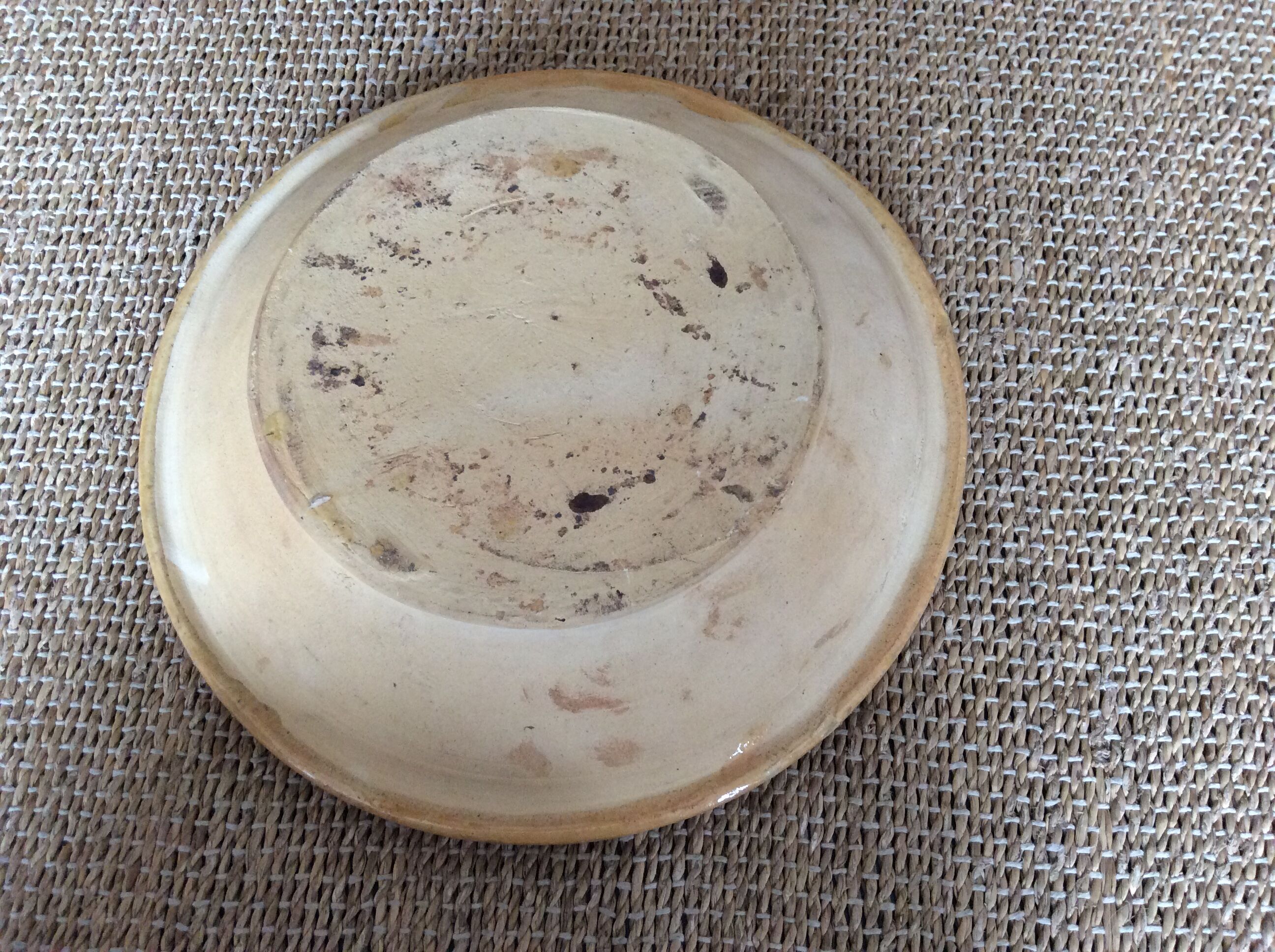 Glazed terracotta dish