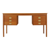 Bureau en frêne, design danois, années 1970, fabriqué au Danemark