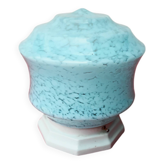 Speckled blue Clichy glass ceiling light