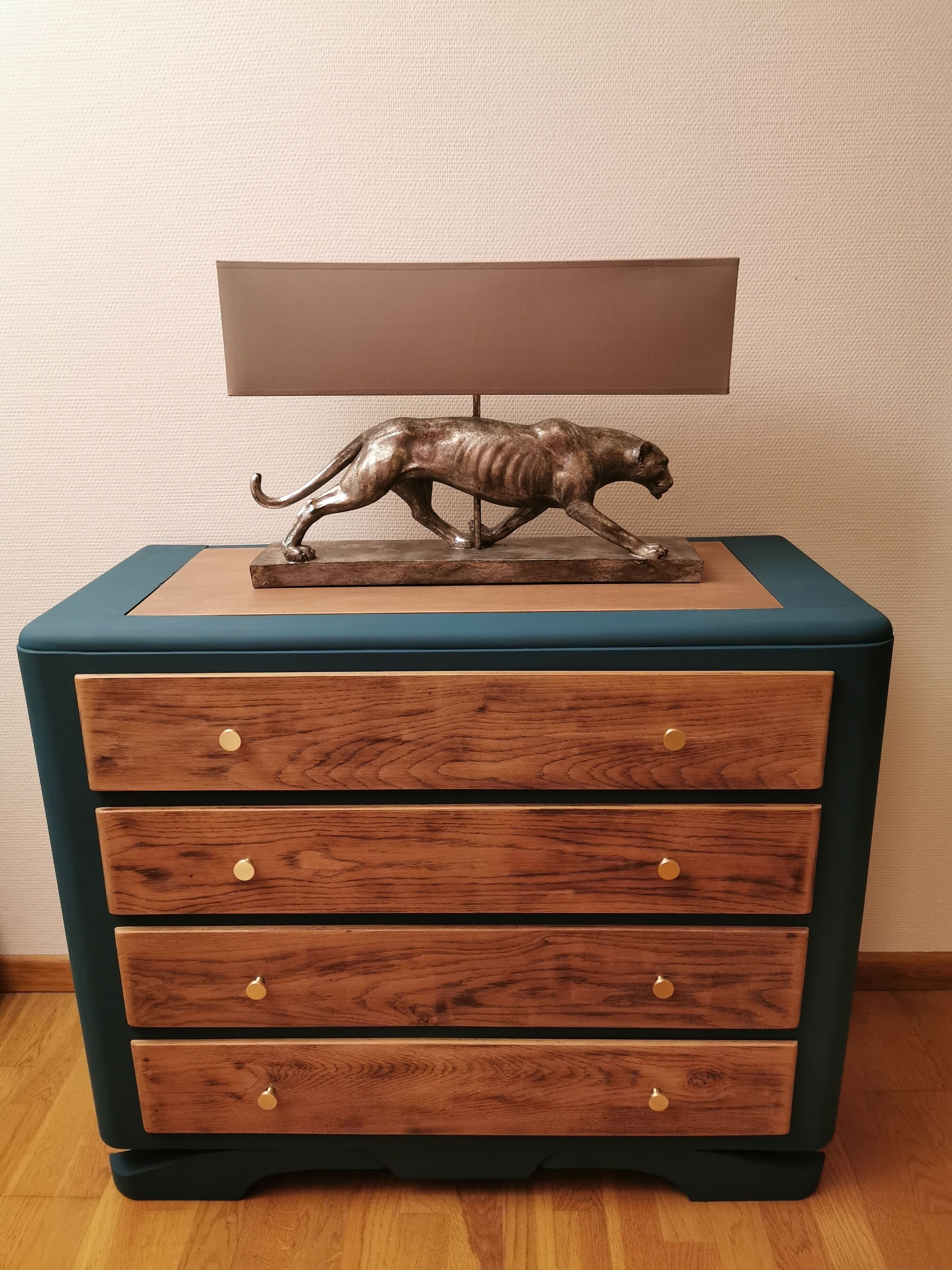 Commode vintage relookée 4 tiroirs