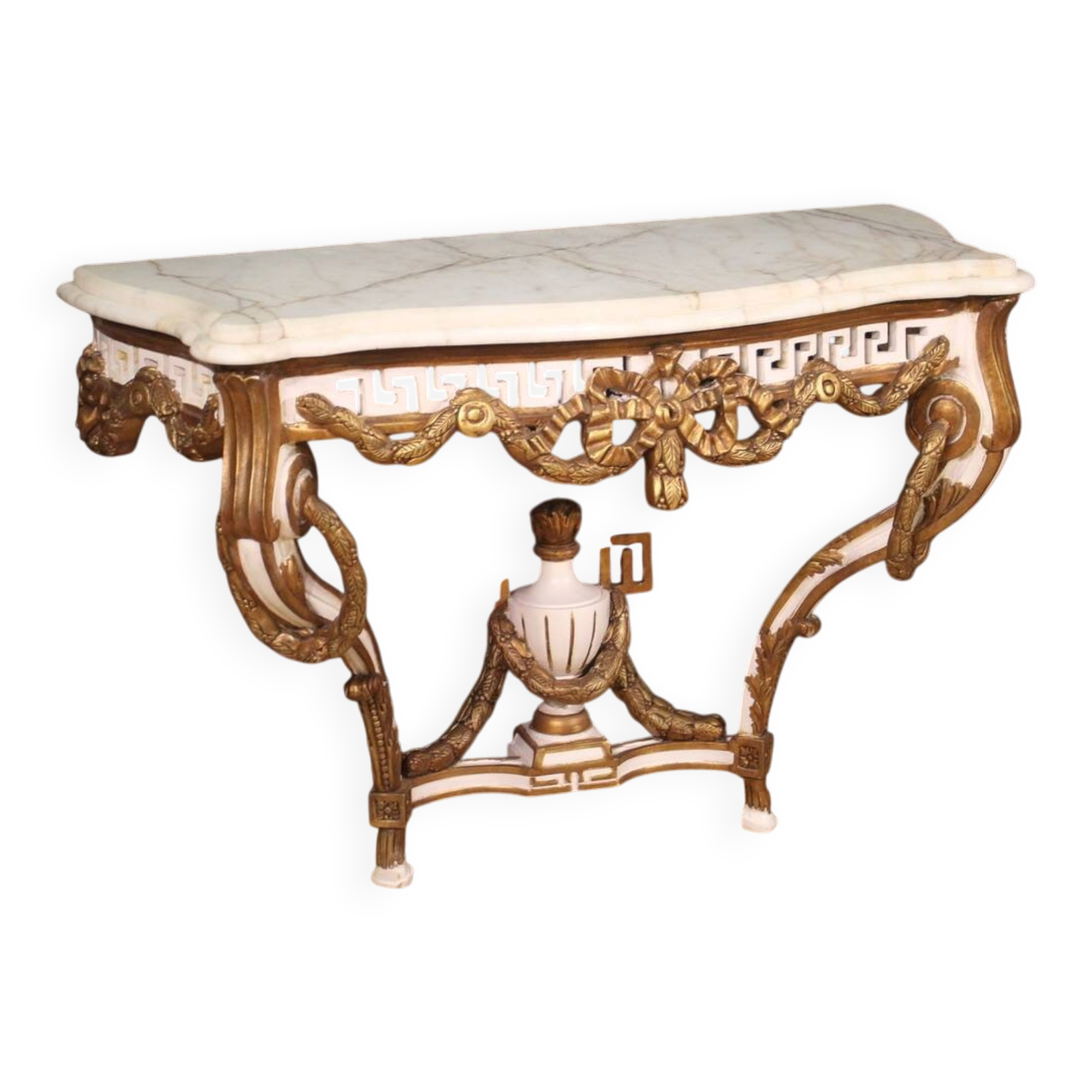 French lacquered and painted console in Louis XV style