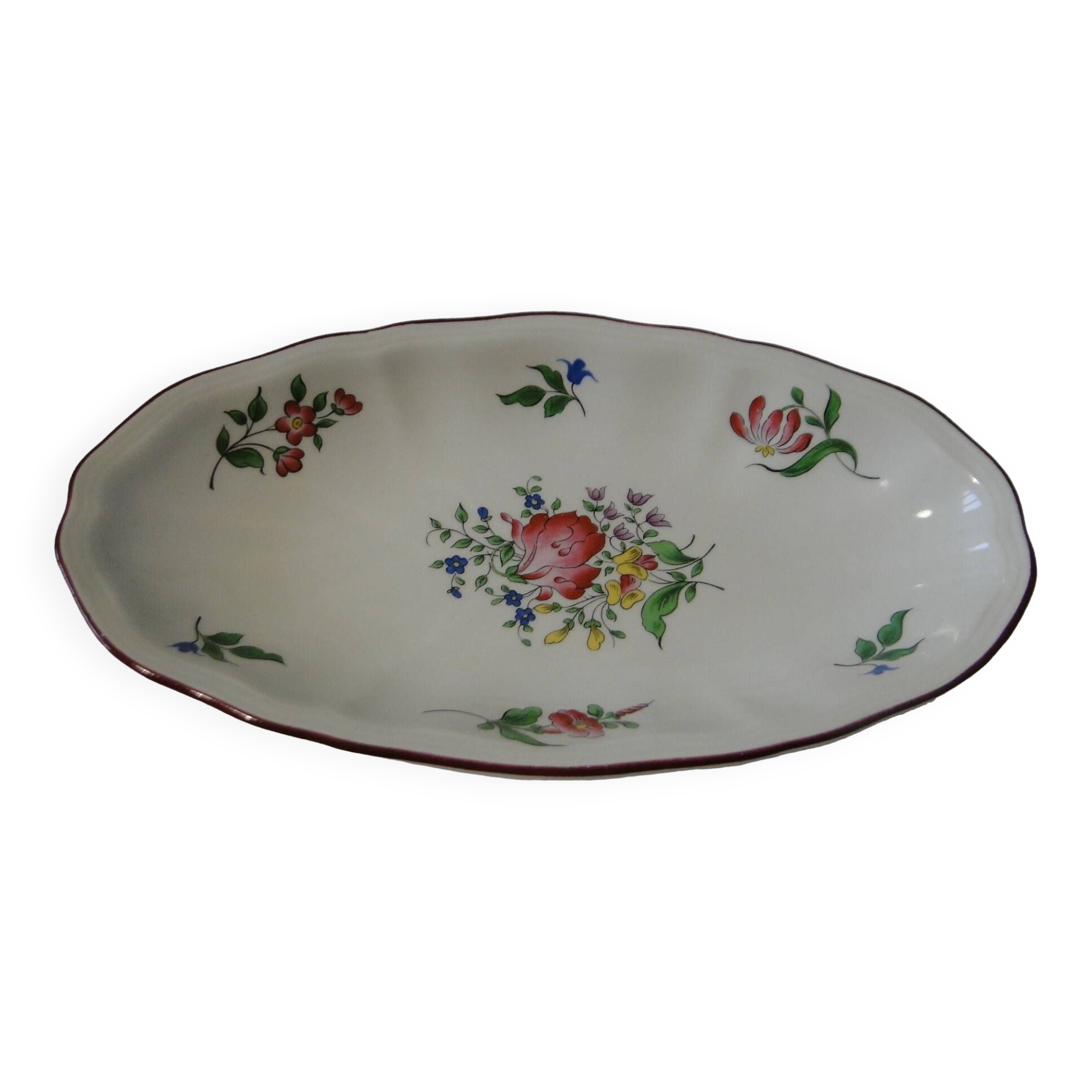 KG Luneville flowered earthenware dish