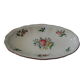 KG Luneville flowered earthenware dish