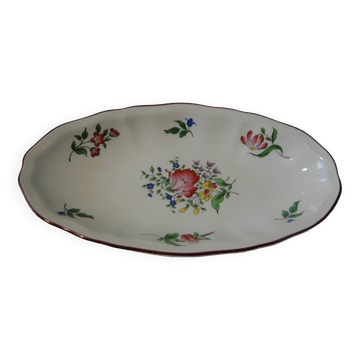 KG Luneville flowered earthenware dish