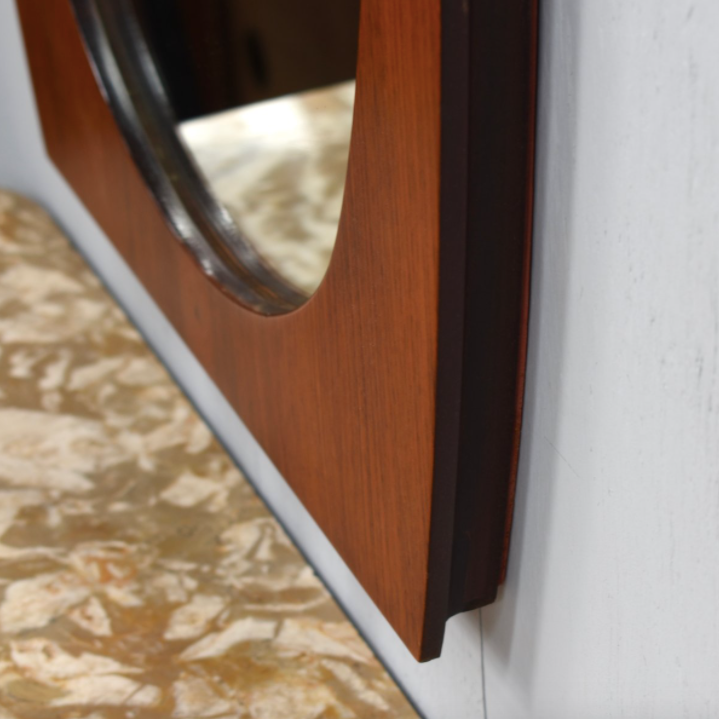 Teak mirror Italy 1950 58x100cm