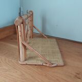 Rattan wicker wall shelf