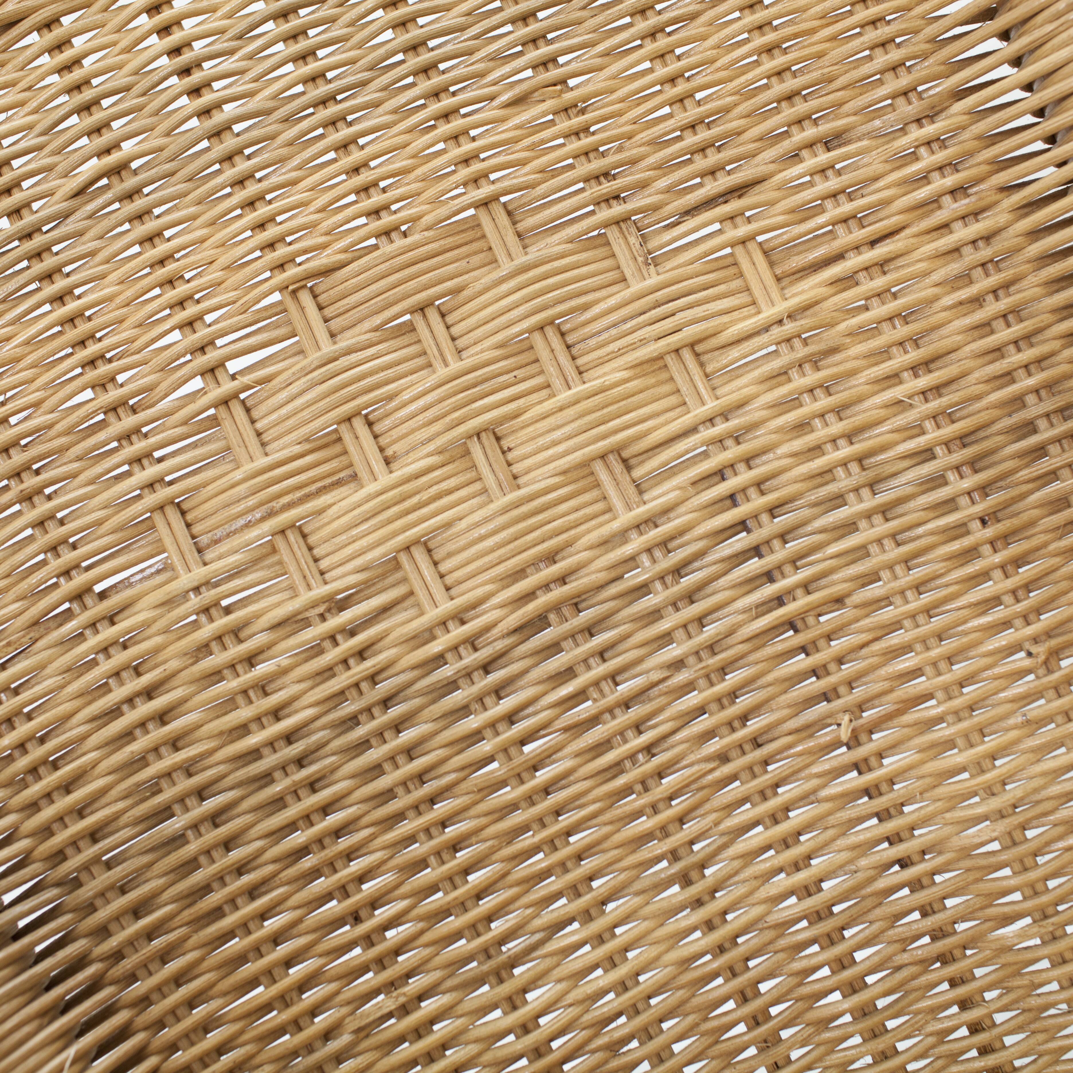 Pair of rattan and wicker armchairs 1960s