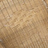 Pair of rattan and wicker armchairs 1960s