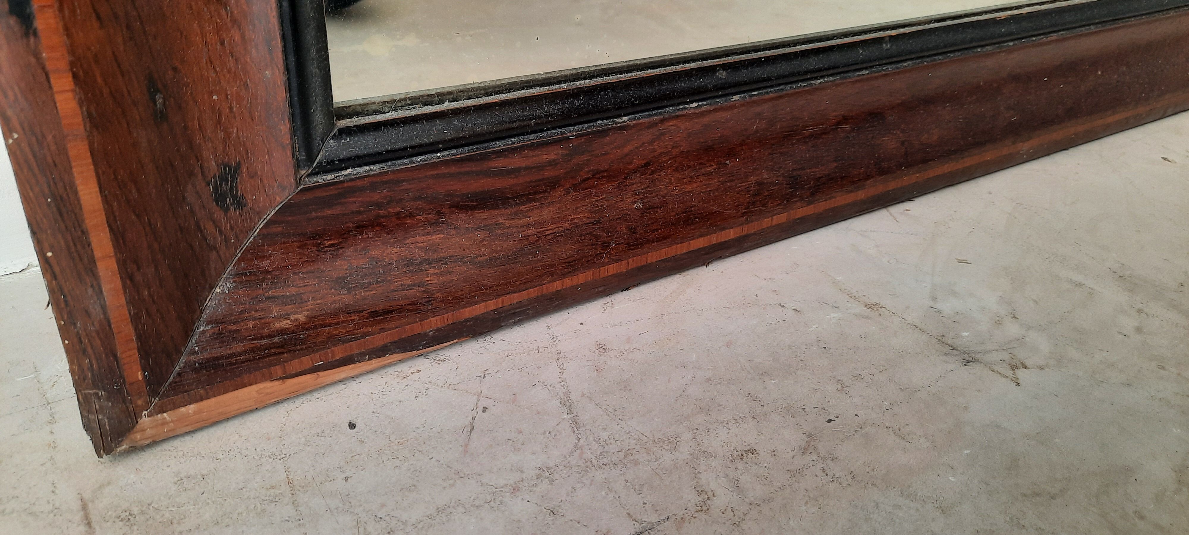 Large Mahogany Art Deco mirror around 1930 135 X 99 cm