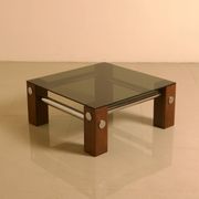 Coffee table in wood and smoked glass by Martin Visser for Spectrum 60s