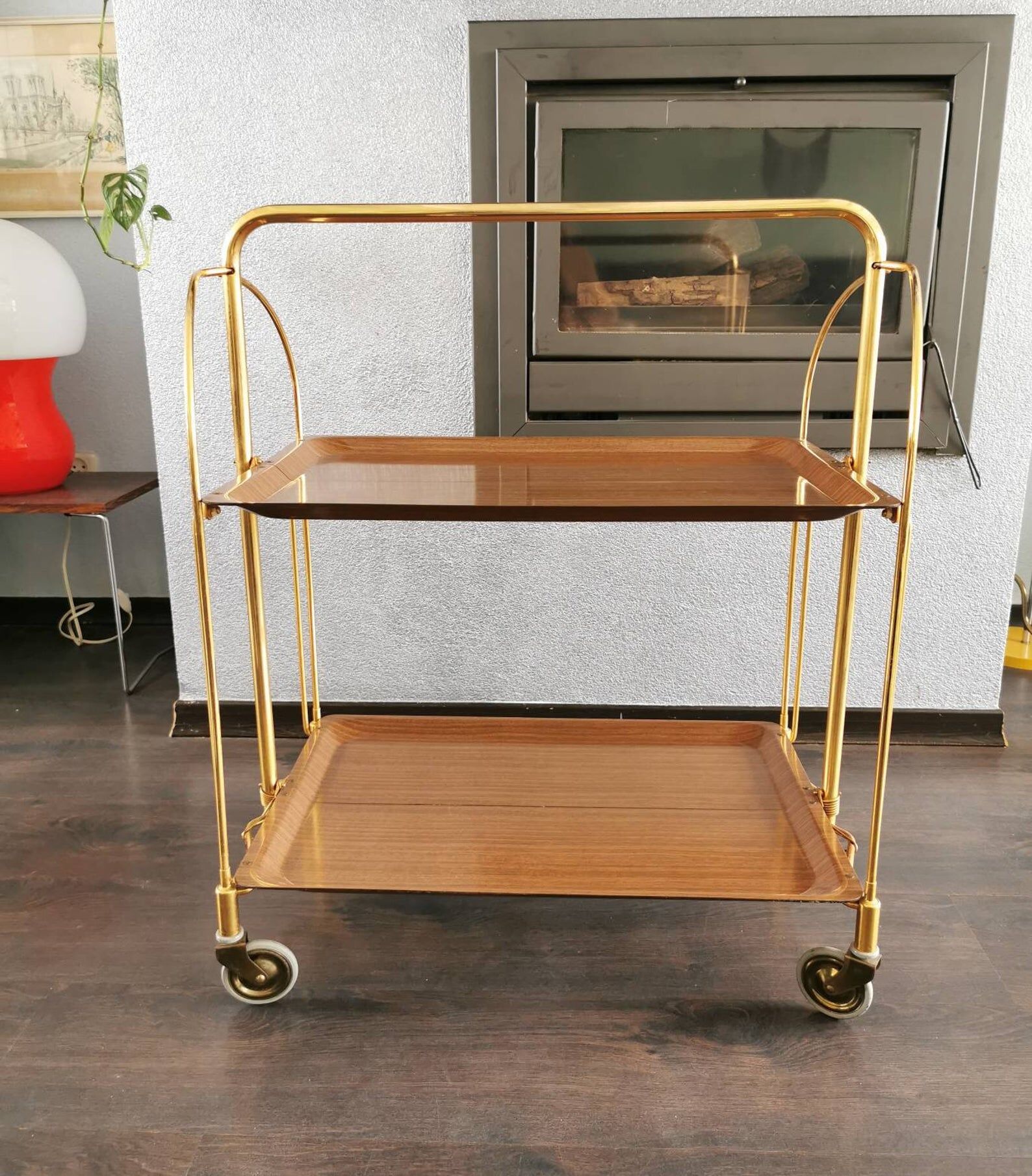 Vintage 1970 folding tea table