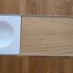 Robin Day side table for Habitat in white lacquered metal and wooden top Design