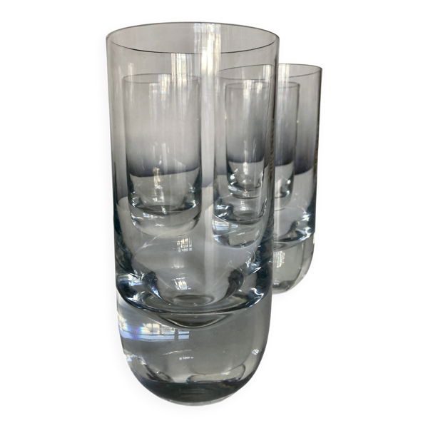 Set de 4 verres gobelets massifs XXL en demi cristal scandinaves