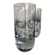 Set of 4 XXL solid glass tumblers in semi-crystal Scandinavian style