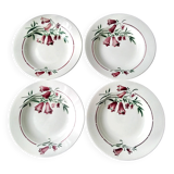 4 deep plates from St Amand L'Amandinoise earthenware