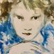 Tableau ancien portrait de fillette